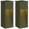 Image de vidaXL Lumière de Chemin LED Solaire 2 pcs Vert Olive, Jardin et terrasse, cylindrique, Contemporain, Solaire, Design innovant avec fonctionnalités écolos pour Votre Espace de Vie