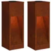 Image de vidaXL Lumière de Chemin LED Solaire 2 pcs Bronze Acier patiné, Lumières solaires Modernes pour Jardin et terrasse, éclairage Durable, capteur de lumière ambiante, lampadaires LED