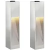 Image de vidaXL Lumière de Chemin LED Solaire 2 pcs Argenté Galvanisé, Lumières solaires Modernes pour Jardin et terrasse, éclairage Durable, capteur de lumière ambiante, lampadaires LED