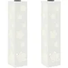 Image de vidaXL Lumière de Chemin LED Solaire 2 pcs Blanc Acier laminé à Froid, Éclairage de Chemin extérieur, Jardin et terrasse, Système de lumière Solaire, LED Durable, Économe en énergie, Blanc Chaud