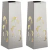 Image de vidaXL Lumière de Chemin LED Solaire 2 pcs Acier Inoxydable, Éclairage de Chemin extérieur, Jardin et terrasse, Système de lumière Solaire, LED Durable, Économe en énergie, Blanc Chaud