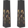 Image de vidaXL Lumière de Chemin LED Solaire 2 pcs Noir Acier laminé à Froid, Éclairage de Chemin extérieur, Jardin et terrasse, Système de lumière Solaire, LED Durable, Économe en énergie, Blanc Chaud