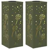 Image de vidaXL Lumière de Chemin LED Solaire 2 pcs Vert Olive, Éclairage Moderne de Jardin, Spots solaires pour chemins, lumières extérieures durables, déco paysagère