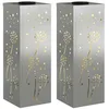Image de vidaXL Lumière de Chemin LED Solaire 2 pcs Argenté Acier Galvanisé, Éclairage de Jardin et terrasse, Lampes solaires Modernes, Illumination éco-Responsable, Style Sympa