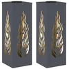 Image de vidaXL Lumière de Chemin LED Solaire 2 pcs Anthracite, Éclairage de Chemin extérieur, Jardin et terrasse, Système de lumière Solaire, LED Durable, Économe en énergie, Blanc Chaud