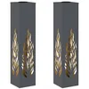 Image de vidaXL Lumière de Chemin LED Solaire 2 pcs Anthracite, Éclairage de Chemin extérieur, Jardin et terrasse, Système de lumière Solaire, LED Durable, Économe en énergie, Blanc Chaud
