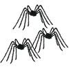 Image de vidaXL Décoration Araignée Halloween 3 pcs Noir 200 cm, Déco Halloween, agencement Effrayant pour Le Salon, Essentiels Gothiques, Toiles d’araignée Portables, Accents de Jardin saisonnié