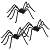 Image de vidaXL Décoration Araignée Halloween 3 pcs Noir 150 cm, Déco Halloween, agencement Effrayant pour Le Salon, Essentiels Gothiques, Toiles d’araignée Portables, Accents de Jardin saisonnié