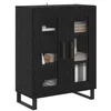 Image de vidaXL Buffet Chêne Noir 69,5 x 34 x 90 cm Bois d'ingénierie, Buffet Moderne pour Salon, Rangement élégant, Meuble Compact, Organiser chez soi avec Style