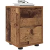 Image de vidaXL Tables de Chevet 2 pcs Bois Ancien 30,5 x 30 x 43 cm, Table de Nuit Moderne rectangulaire, Table de Chevet compacte avec tiroirs, Rangement stylé pour Vos Essentiels