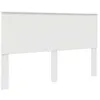 Image de vidaXL Tête de lit Blanc Brillant 160 cm Bois d'ingénierie, Accents élégants pour Chambre, Accessoire déco Moderne, Coin Sommeil stylé, Design Contemporain