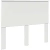 Image de vidaXL Tête de lit avec tête de lit Blanc 120 cm Bois d'ingénierie, Accents élégants pour Chambre, Accessoire déco Moderne, Coin Sommeil stylé, Design Contemporain