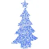 Image de vidaXL Sapin de Noël avec 100 LED Bleu 120 cm Acrylique, Salon, déco Moderne, Ornements en Acrylique, éclairage LED, Accessoires de fête, Design épuré