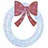 Image de vidaXL Couronne avec 60 LED Bleu 76 x 76 x 8,5 cm Acrylique, Couronne de Noël Moderne, déco LED pour Porte, Ornement Festif, Guirlande saisonnière, Affichage à la Maison