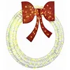 Image de vidaXL Couronne avec 150 LED Blanc Chaud 121 x 121 x 10 cm Pet, Déco LED Ronde Moderne pour Salon, Noël, éclairage saisonnier, Accessoires de fête, Design Festif