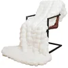 Image de vidaXL Couverture antidérapante en Fausse de Lapin Olite Blanc, Couverture Chaude, Fausse Fourrure de Lapin, déco Moderne, Douce, Anti-dérapante, élégante et Confortable à la Maison
