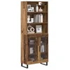 Image de vidaXL Haut Armoire 2 pcs Bois Ancien Bois d'ingénierie, Solutions de Rangement Salon, Buffet Moderne, élégant, rectangulaire, Design Meuble Multifonction