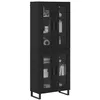 Image de vidaXL Haut Armoire 2 pcs Chêne Noir Bois Aggloméré et Verre, Rangement Style Moderne pour Salon, Haut Plan avec Design épuré, Bois Composite, mobilier Pratique pour Manger et Organiser