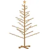 Image de vidaXL Arbre de Noël en Bois Marron 150 cm Bois de pin Massif