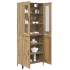 Image de vidaXL Haut Armoire Chêne Artisanal 69,5 x 34 x 180 cm, Salle à Manger, Rangement Moderne en Buffet, Highboard rectangulaire, Solution organisée, Meuble Fonctionnel, Unité