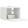 Image de vidaXL Meuble TV Mural Blanc 39 x 31 x 29,5 cm Bois d'ingénierie, Salon, Meuble TV Moderne, Solution de Rangement Fonctionnelle, étagère Murale, Design Chic