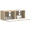 Image de vidaXL Meuble TV Mural Montage Mural 2 pcs Sonoma 39 x 31 x 29,5 cm, Salon, Meuble TV Moderne, Solution de Rangement Fonctionnelle, étagère Murale, Design Chic