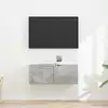 Image de vidaXL Meuble TV mural 2 pcs Béton 60 x 31 x 29.5 cm Bois d'ingénierie