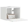 Image de vidaXL Meuble TV Mural Montage Mural Blanc Brillant 39 x 31 x 29,5 cm, Salon, Meubles Cubiques Modernes, Meuble TV, Étagères Murales, Solutions de Rangement, Design Élégant