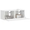 Image de vidaXL Meuble TV Mural 2 pcs Blanc Brillant 39 x 31 x 29,5 cm, Salon, Meubles Cubiques Modernes, Meuble TV, Étagères Murales, Solutions de Rangement, Design Élégant