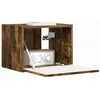 Image de vidaXL Meuble TV Mural Chêne fumé 39 x 31 x 29,5 cm Bois d'ingénierie, Salon, Meuble TV Moderne, Solution de Rangement Fonctionnelle, étagère Murale, Design Chic