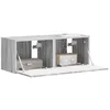 Image de vidaXL Meuble TV Mural 2 pcs Gris Sonoma 39 x 31 x 29,5 cm, Salon, Meubles Cubiques Modernes, Meuble TV, Étagères Murales, Solutions de Rangement, Design Élégant
