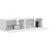 Image de vidaXL Meuble TV Mural 2 pcs Blanc 60 x 31 x 29,5 cm Bois d'ingénierie, Salon, Meubles Cubiques Modernes, Meuble TV, Étagères Murales, Solutions de Rangement, Design Élégant