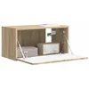 Image de vidaXL Meuble TV Mural Sonoma 60 x 31 x 29,5 cm Bois d'ingénierie, Salon, Meubles Cubiques Modernes, Meuble TV, Étagères Murales, Solutions de Rangement, Design Élégant
