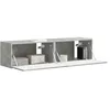 Image de vidaXL Meuble TV Mural 2 pcs Béton 60 x 31 x 29,5 cm Bois d'ingénierie, Salon, Meuble TV Moderne, Solution de Rangement Fonctionnelle, étagère Murale, Design Chic