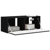 Image de vidaXL Meuble TV Mural 78,5 x 31 x 29,5 cm Noir Bois d'ingénierie