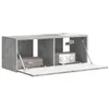 Image de vidaXL Meuble TV Mural Béton 78,5 x 31 x 29,5 cm Bois d'ingénierie, Salon, Meuble TV Moderne, Solution de Rangement Fonctionnelle, étagère Murale, Design Chic