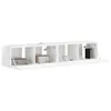 Image de vidaXL Meuble TV Mural 2 pcs Blanc Brillant 78,5 x 31 x 29,5 cm, Salon, Meuble TV Moderne, Solution de Rangement Fonctionnelle, étagère Murale, Design Chic