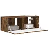 Image de vidaXL Meuble TV Mural Montage Mural Chêne fumé 78,5 x 31 x 29,5 cm, Salon, Meuble TV Moderne, Solution de Rangement Fonctionnelle, étagère Murale, Design Chic