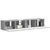 Image de vidaXL Meuble TV Mural 2 pcs Gris Sonoma 78,5 x 31 x 29,5 cm, Salon, Meuble TV Moderne, Solution de Rangement Fonctionnelle, étagère Murale, Design Chic