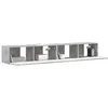 Image de vidaXL Meuble TV mural 2 pcs Béton 60 x 31 x 29.5 cm Bois d'ingénierie, Meubles de salon, solution de rangement moderne, unité cubique, étagères murales élégantes, centre de divertissement fonctionnel