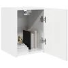 Image de vidaXL Meuble TV Mural Montage Mural Blanc Brillant 30 x 31 x 40 cm, Mobilier Moderne pour Le Salon, Console TV stylée, Rangement Mural Minimaliste, Gain de Place, Bois d'ingénierie