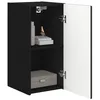 Image de vidaXL Meuble TV Mural 2 pcs Noir 30 x 31 x 60 cm Bois d'ingénierie, Salon Moderne, Meubles Gain de Place, Meuble TV Mural, Console média stylée
