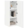 Image de vidaXL Meuble TV Mural Blanc 30 x 31 x 80 cm Bois d'ingénierie, Salon Moderne, Meubles Gain de Place, Meuble TV Mural, Console média stylée