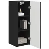 Image de vidaXL Meuble TV Mural Noir 30 x 31 x 80 cm Bois d'ingénierie, Mobilier Moderne pour Le Salon, Console TV stylée, Rangement Mural Minimaliste, Gain de Place, Bois d'ingénierie