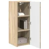 Image de vidaXL Meuble TV Mural 2 pcs Sonoma 30 x 31 x 80 cm Bois d'ingénierie, Mobilier Moderne pour Le Salon, Console TV stylée, Rangement Mural Minimaliste, Gain de Place, Bois d'ingénierie
