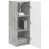 Image de vidaXL Meuble TV Mural Béton 30 x 31 x 80 cm Bois d'ingénierie, Salon Moderne, Meubles Gain de Place, Meuble TV Mural, Console média stylée