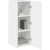 Image de vidaXL Meuble TV Mural Montage Mural Blanc Brillant 30 x 31 x 80 cm, Mobilier Moderne pour Le Salon, Console TV stylée, Rangement Mural Minimaliste, Gain de Place, Bois d'ingénierie