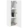 Image de vidaXL Meuble TV Mural Blanc 30 x 31 x 100 cm Bois d'ingénierie, Mobilier Moderne pour Le Salon, Console TV stylée, Rangement Mural Minimaliste, Gain de Place, Bois d'ingénierie