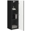 Image de vidaXL Meuble TV Mural 2 pcs Noir 30 x 31 x 100 cm Bois d'ingénierie, Mobilier Moderne pour Le Salon, Console TV stylée, Rangement Mural Minimaliste, Gain de Place, Bois d'ingénierie