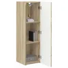 Image de vidaXL Meuble TV Mural 2 pcs Sonoma 30 x 31 x 100 cm Bois d'ingénierie, Mobilier Moderne pour Le Salon, Console TV stylée, Rangement Mural Minimaliste, Gain de Place, Bois d'ingénierie